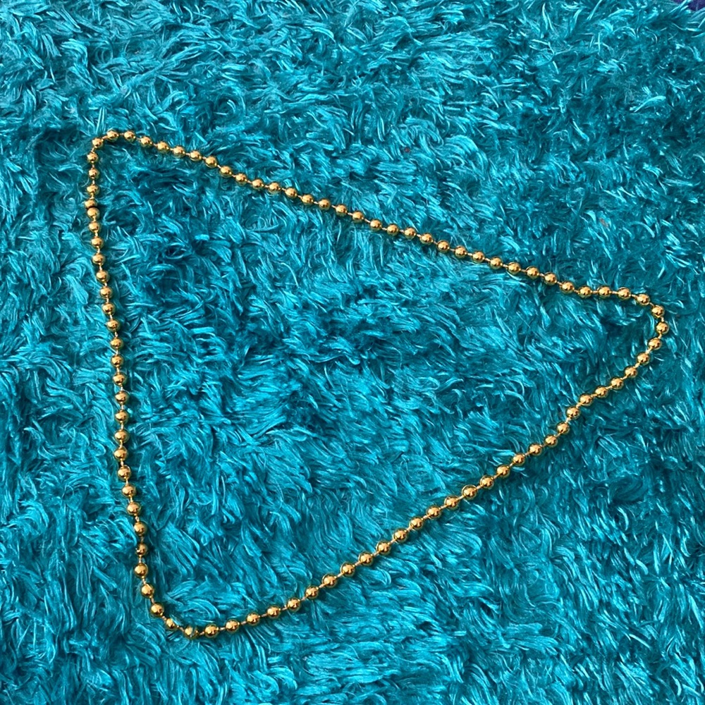 Golden plastic spherical beads necklace